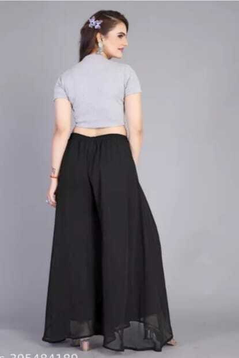 Solid Plazzos For Women And Girls dailywear = BK-XXL